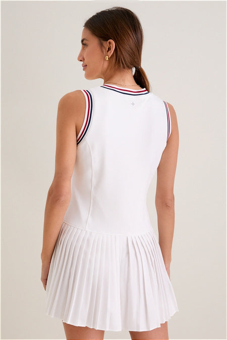 Americana Stripe Performance Jersey Kemper Tennis Dress