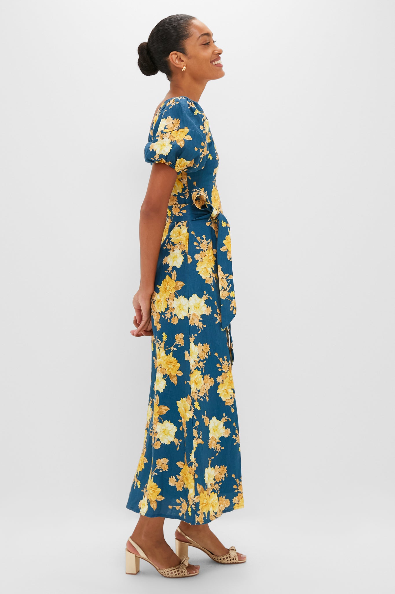 Nora Floral Navy Leiria Midi Dress | FAITHFULL THE BRAND Nora Floral Navy Leiria Midi Dress | FAITHFULL THE BRAND
