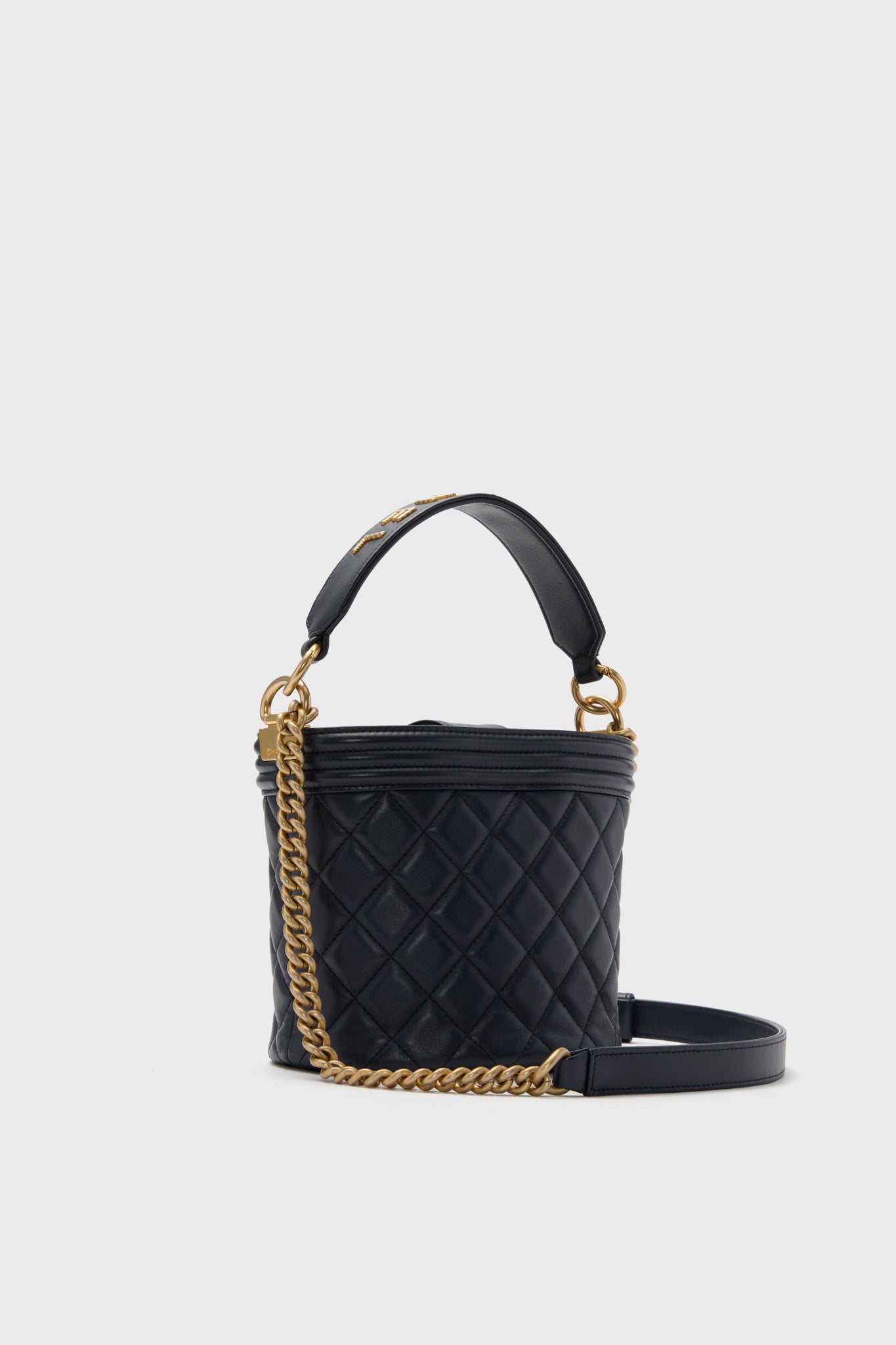 CHANEL Navy Boy Bucket Bag