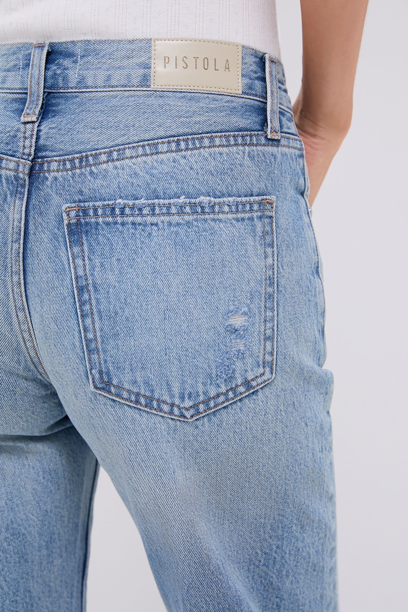 Bowie Lexi Mid Rise Bowed Straight