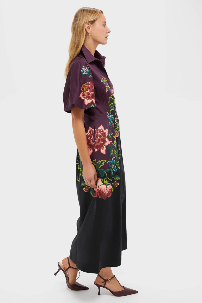 Blue Fog Velvet Lace Delaney Dress