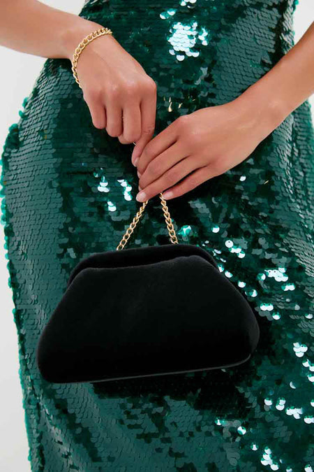 Black Velvet Clutch