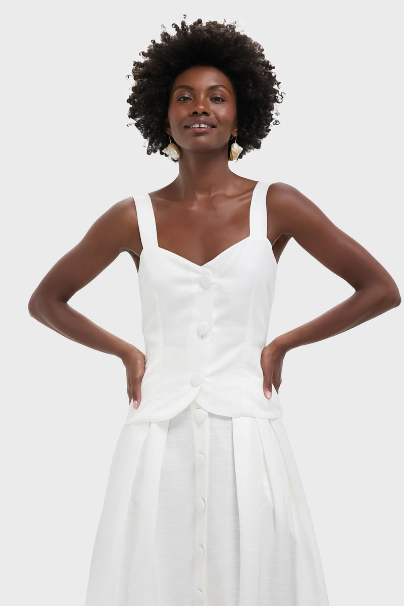 White Dora Textured Top