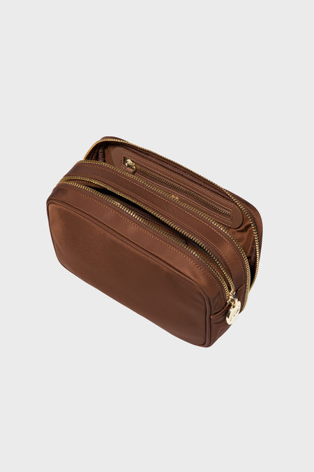 Espresso Double Zip Pouch