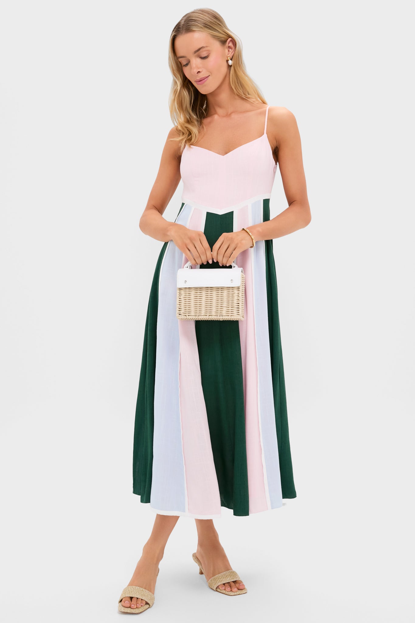 Pink, Green & Blue Striped Baxter Maxi Dress | Hyacinth House Pink, Green & Blue Striped Baxter Maxi Dress | Hyacinth House