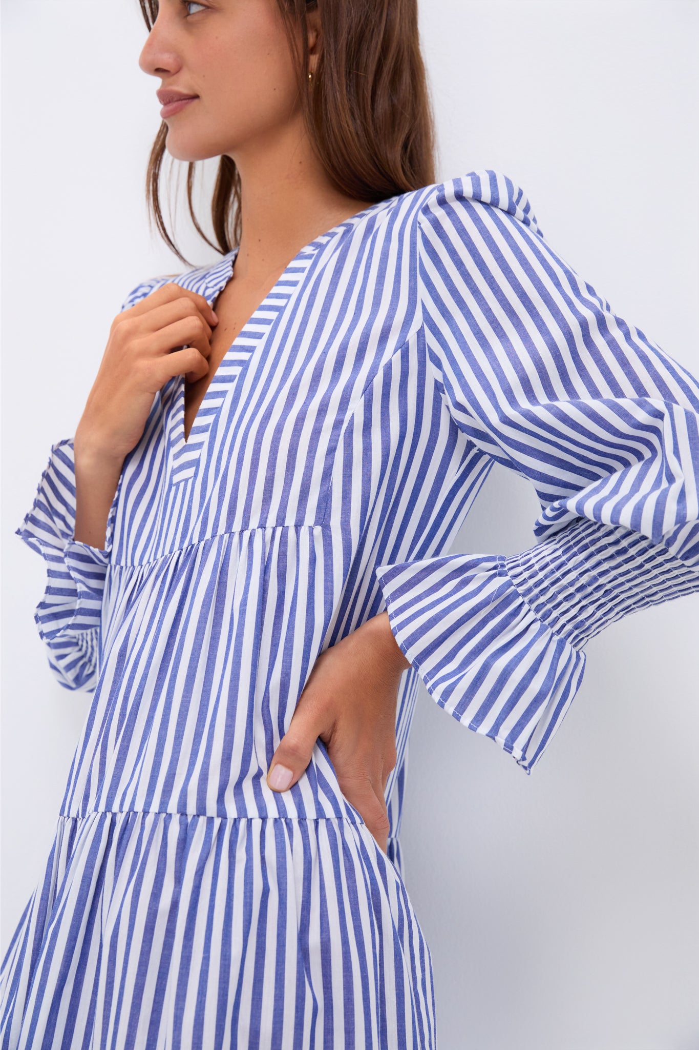 Blue and White Stripe Cotton Poplin Kenzo Dress | Pomander Place Blue and White Stripe Cotton Poplin Kenzo Dress | Pomander Place