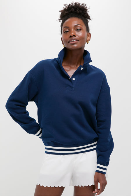 Navy 100% Cotton Perry Pullover