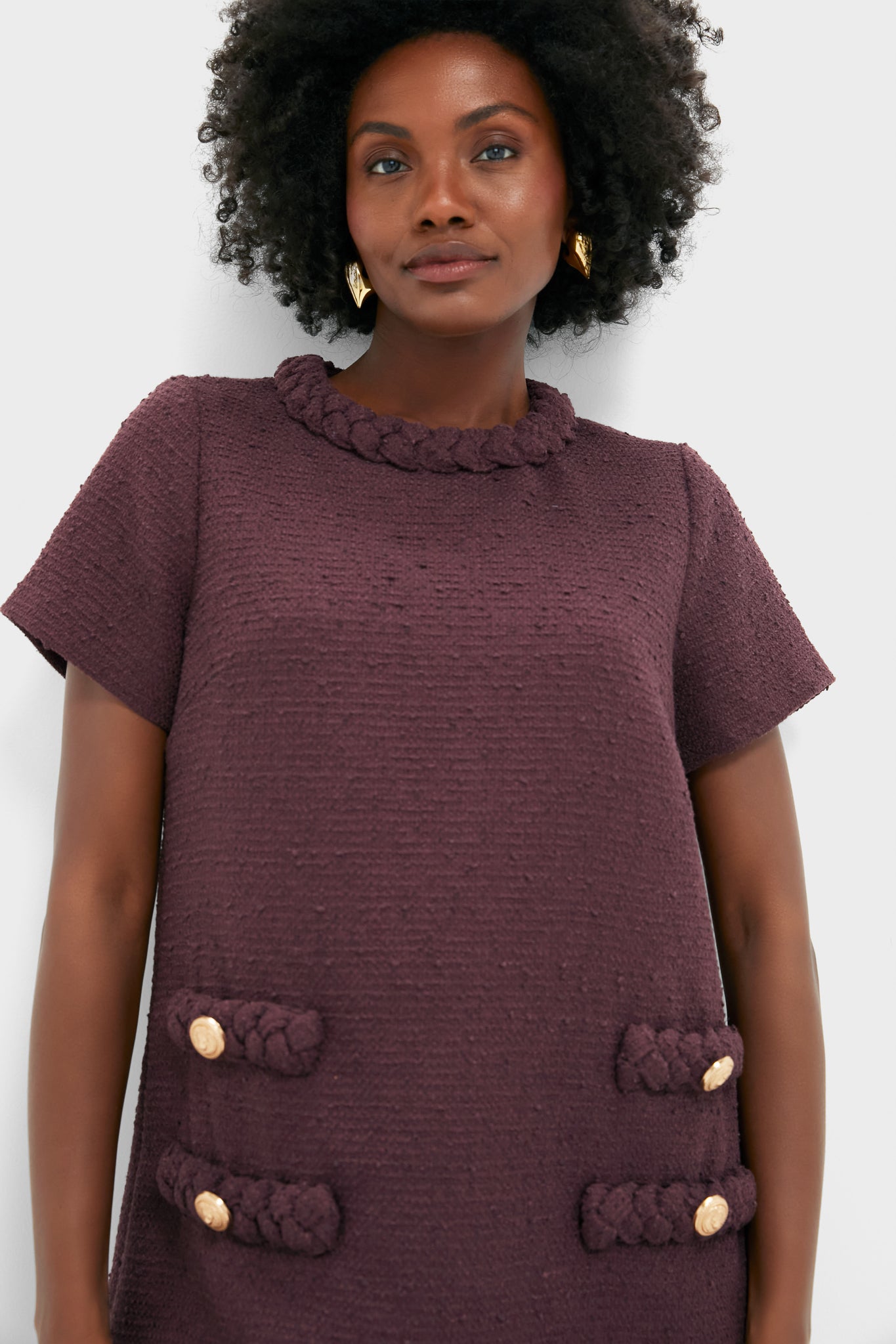 tuckernuck long sleeve jackie dress Tuckernuck Winetasting Tweed Jackie Dress Winetasting / XXS