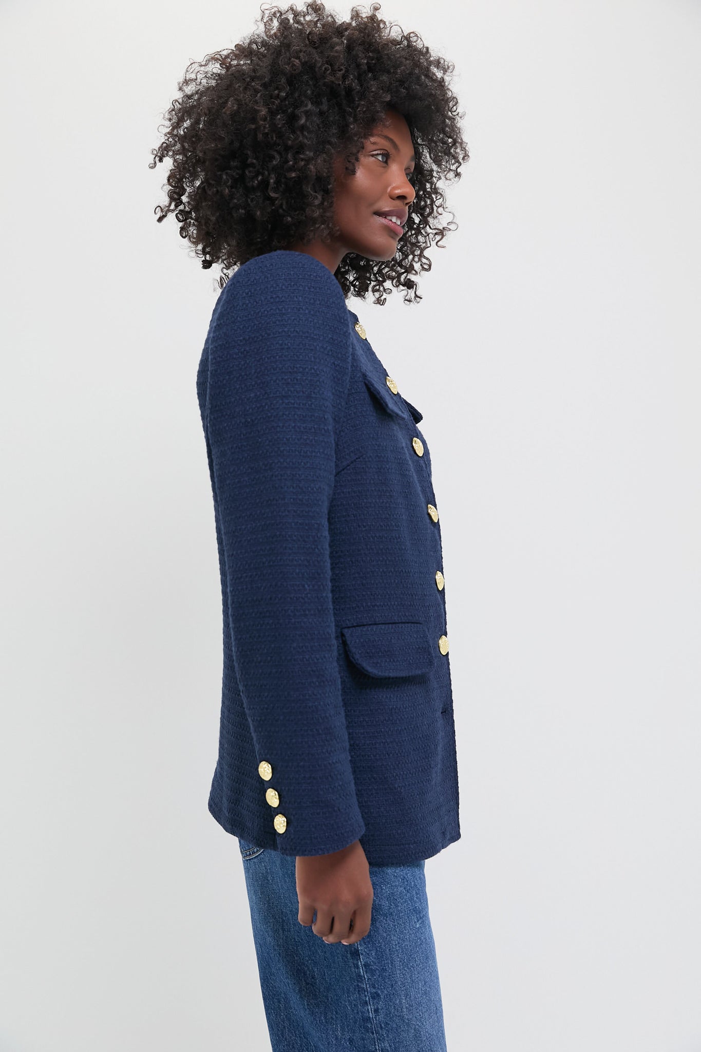 Navy Tweed Jennings Jacket