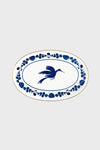 Wildbird Blu Oval Platter