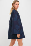 Midnight Blue Flare Flora Dress