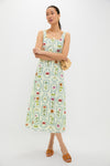 Mint Stamp Minnie Midi Dress