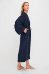 Navy Ribbon Caftan Dress