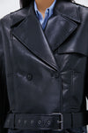 Black Recycled Leather Simone Jacket