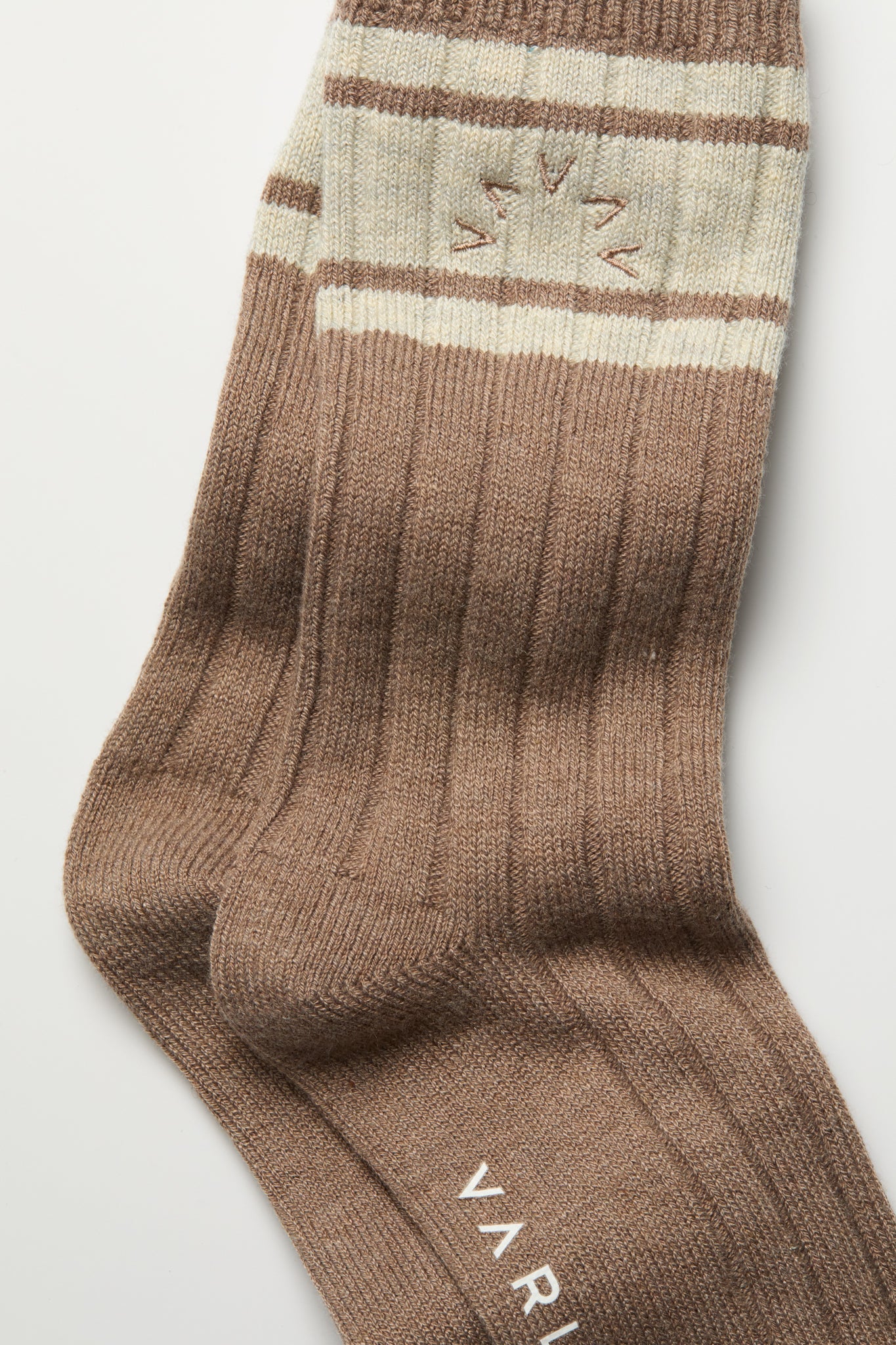 Mink Taupe Marl Malissa Plush Wide Rib Sock