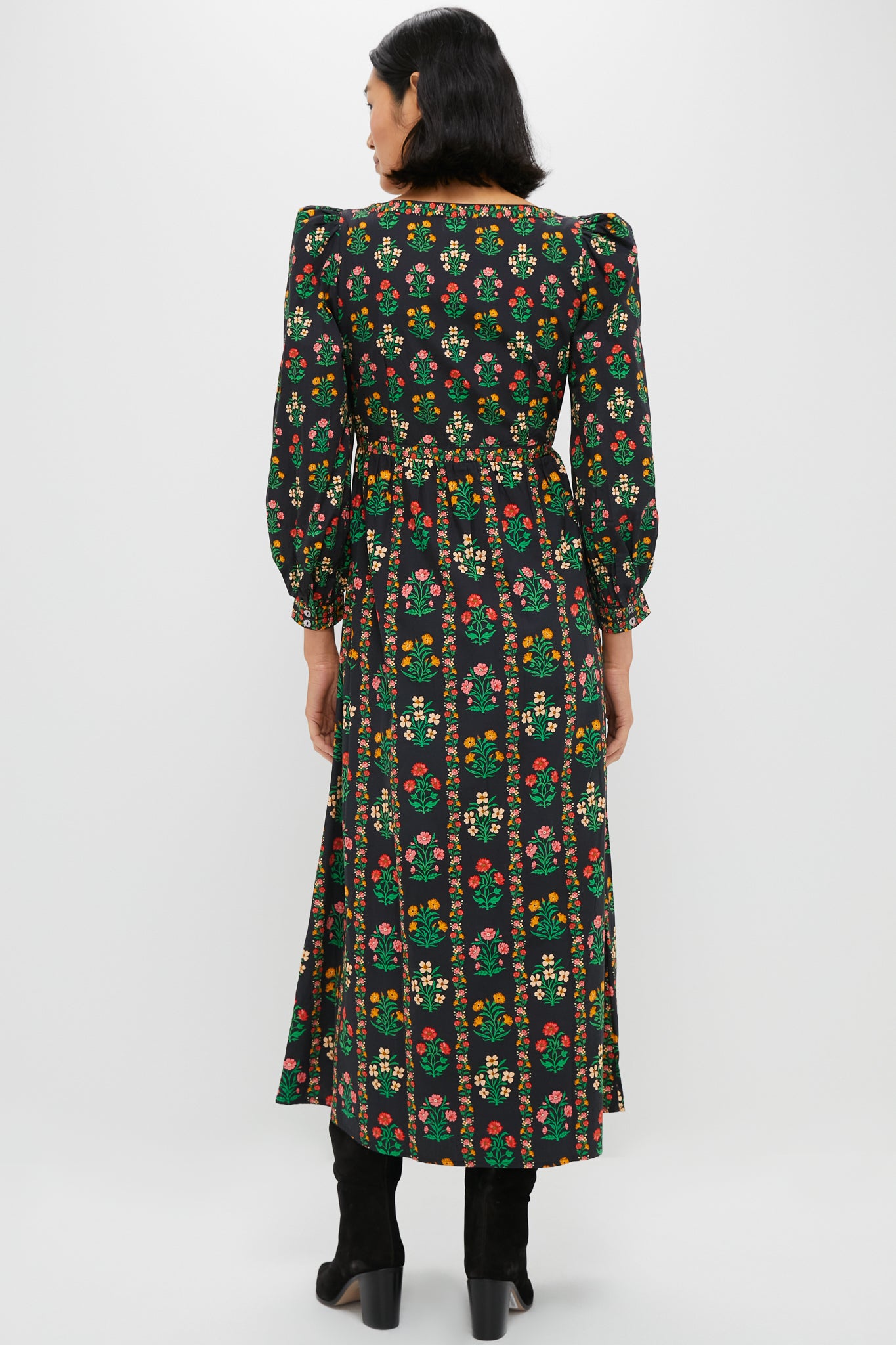 Rose Border Cornelia Dress | Pink City Prints