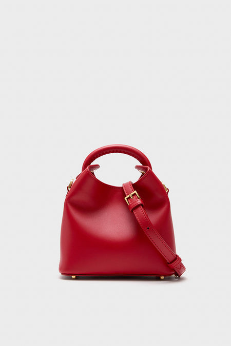 Red Leather Madeleine Bag