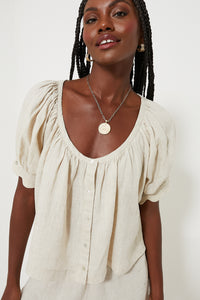 Natural Linen Tully Top