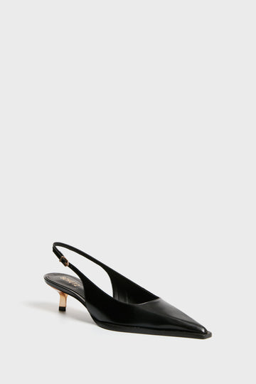 Black Daria Sling Heels