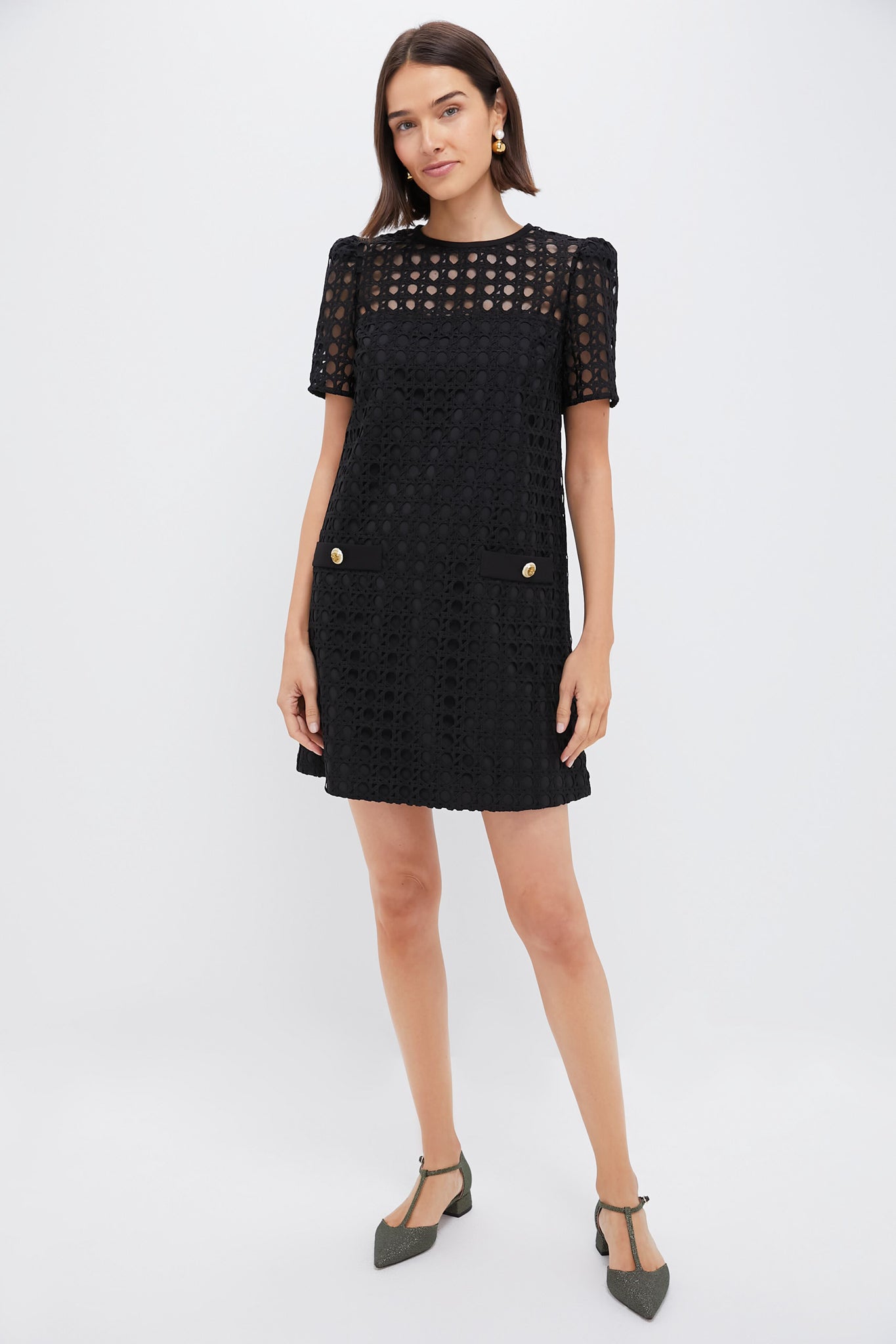 Black Cane Lace Janelle Mini Dress | Tuckernuck
