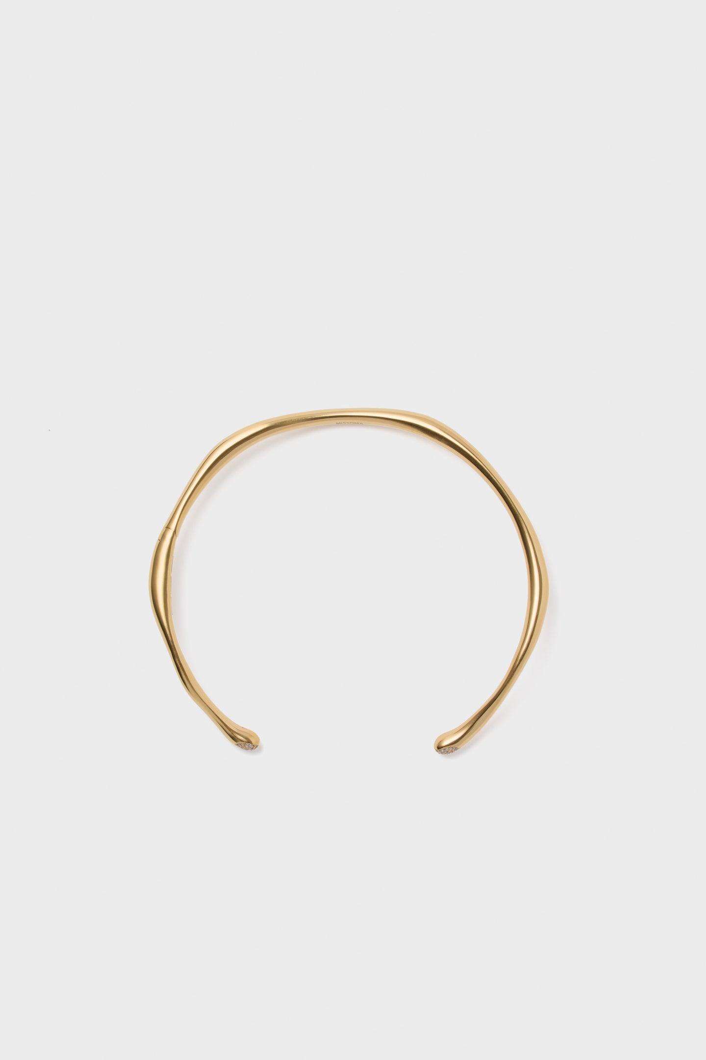 Gold Molten Snow Torque Statement Necklace