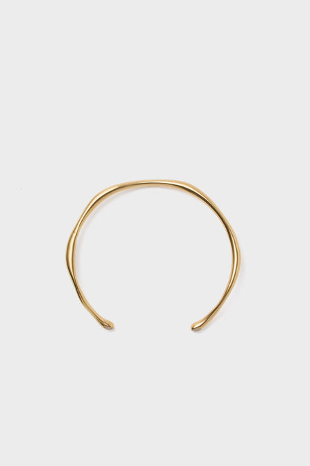 Gold Molten Snow Torque Statement Necklace