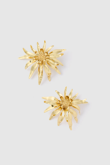 Gold Team Spirit Cascade Petal Earrings