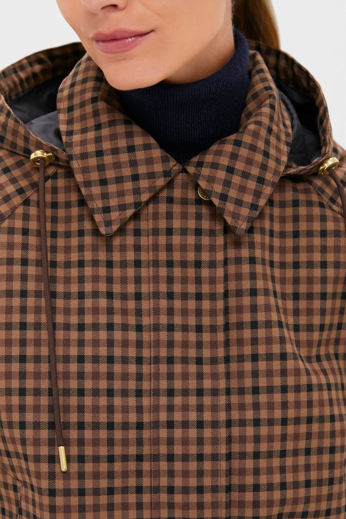 Vicuna Gingham Audrey Showerproof Jacket | Barbour