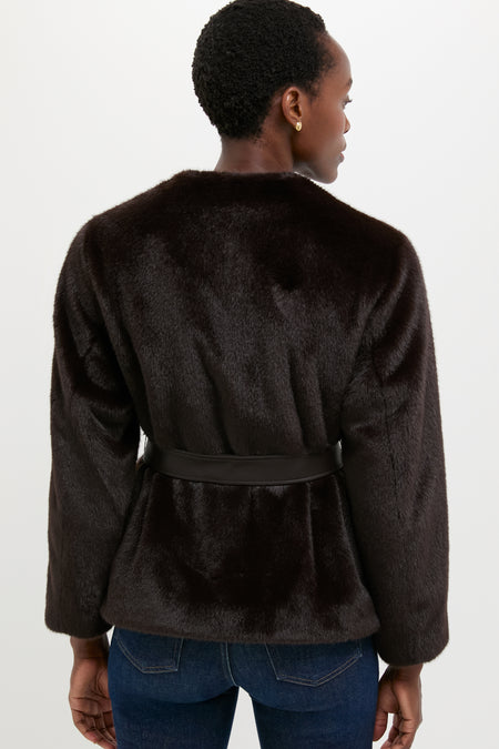 Brun Fabu Fur Wrap Coat