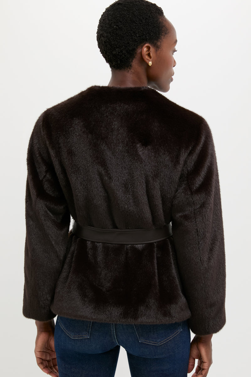 Brun Fabu Fur Wrap Coat