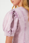 Lilac Stretch Denim Juniper Mini Dress