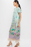 Heath Placee Swing Dress with Feathers