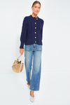 Navy Cotton Colette Cardigan
