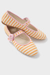Marigold and Natural Striped Verona Ballet Flats