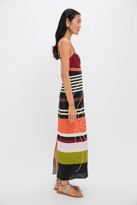 Agave Black and White Paloma Dress