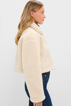Cream Sherpa Sara Crop Jacket