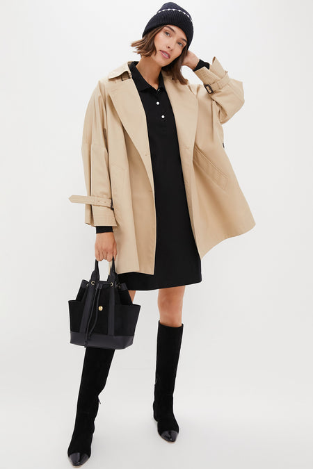 Black Blanket Stitch Winter Hat