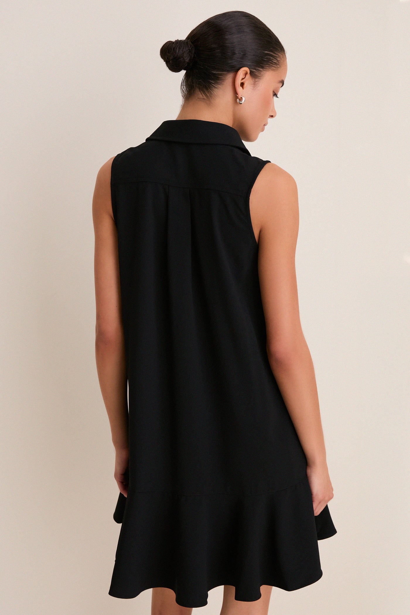 black sleeveless shirt dress Another Tomorrow Women's Sleeveless Tee Dress