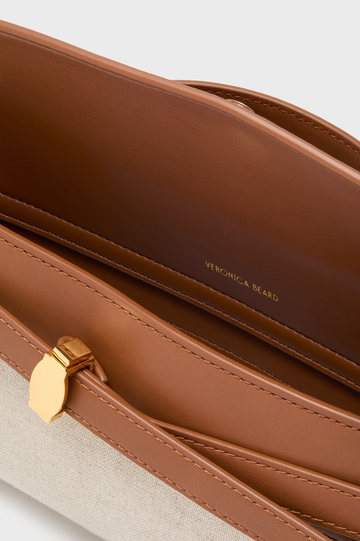 Natural and Hazel Veronica Beard Dash Clutch