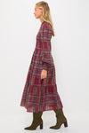 Red Plaid Ivy Maxi Dress