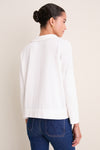 White Clayton Long Sleeve Knit Polo
