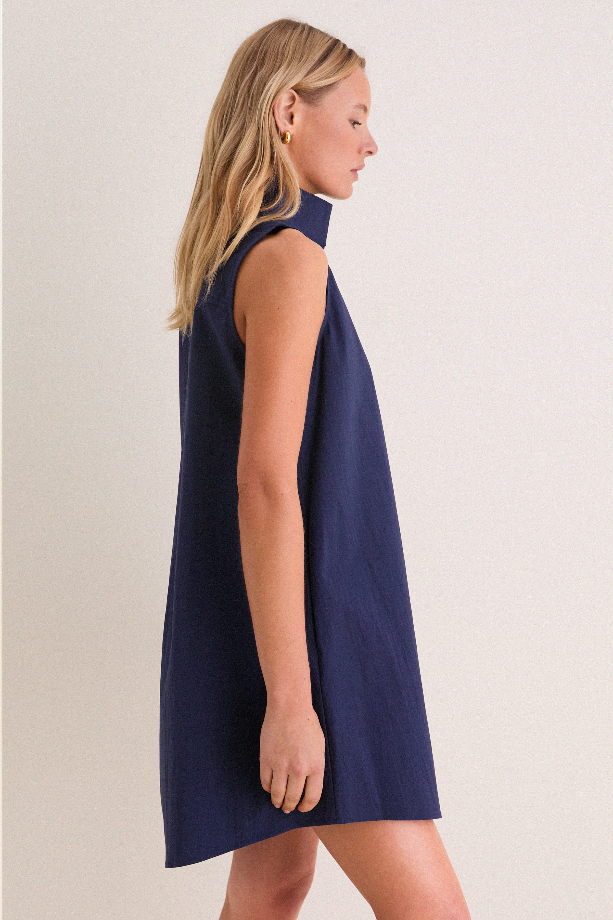 Navy Sleeveless Charlie Dress