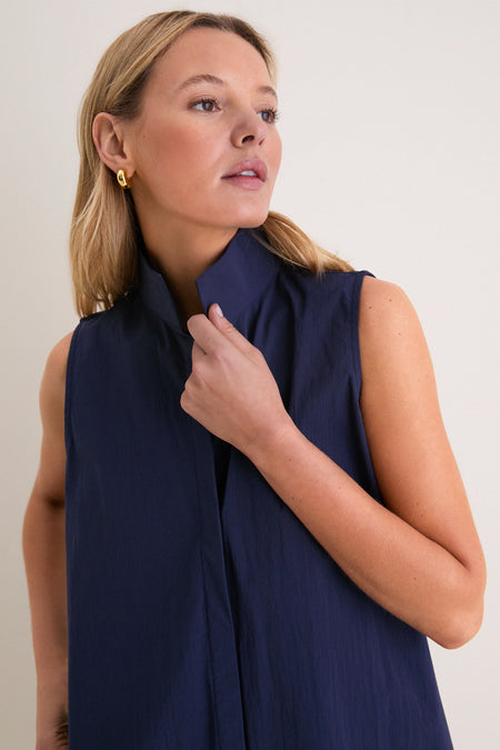 Navy Sleeveless Charlie Dress