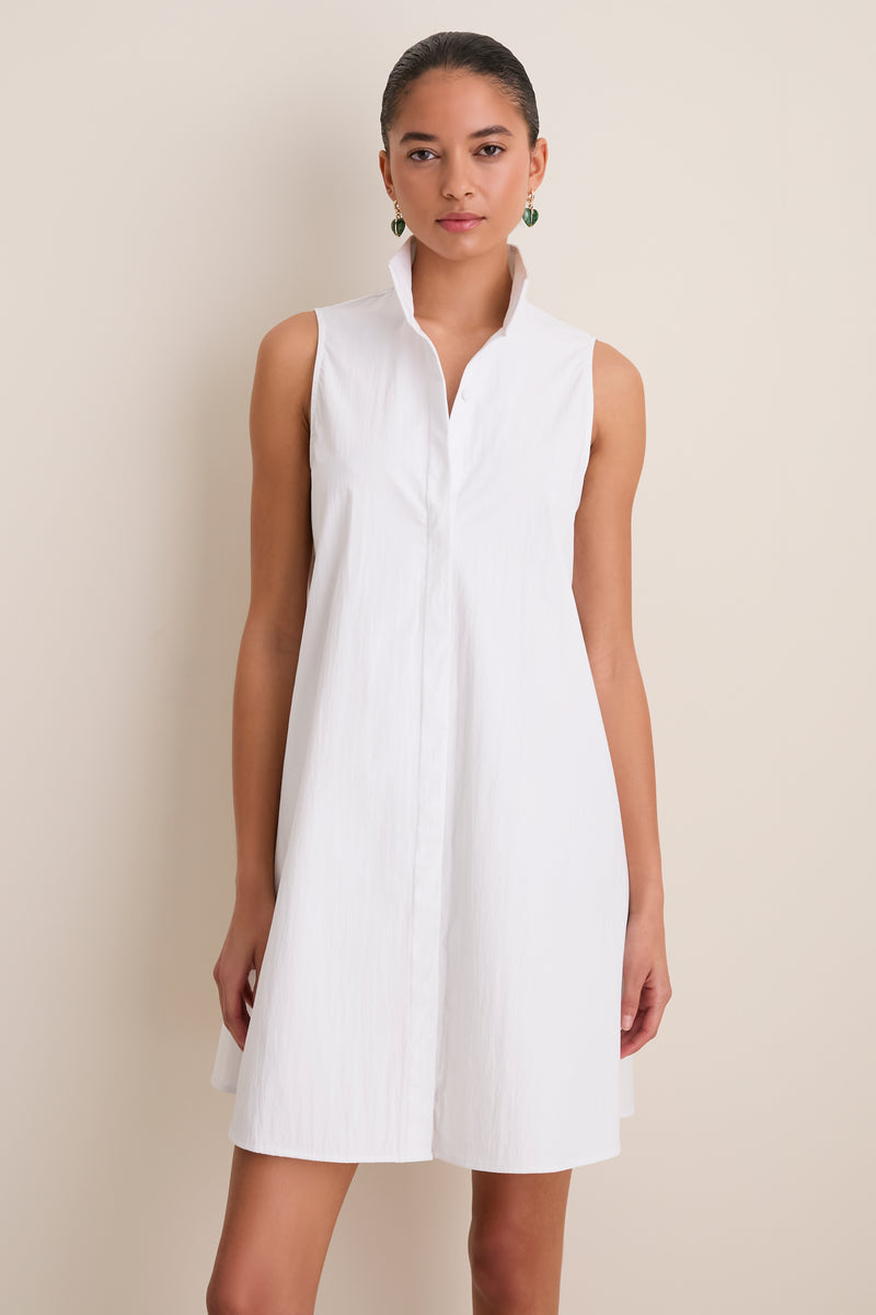 White Sleeveless Charlie Dress