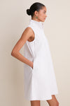 White Sleeveless Charlie Dress
