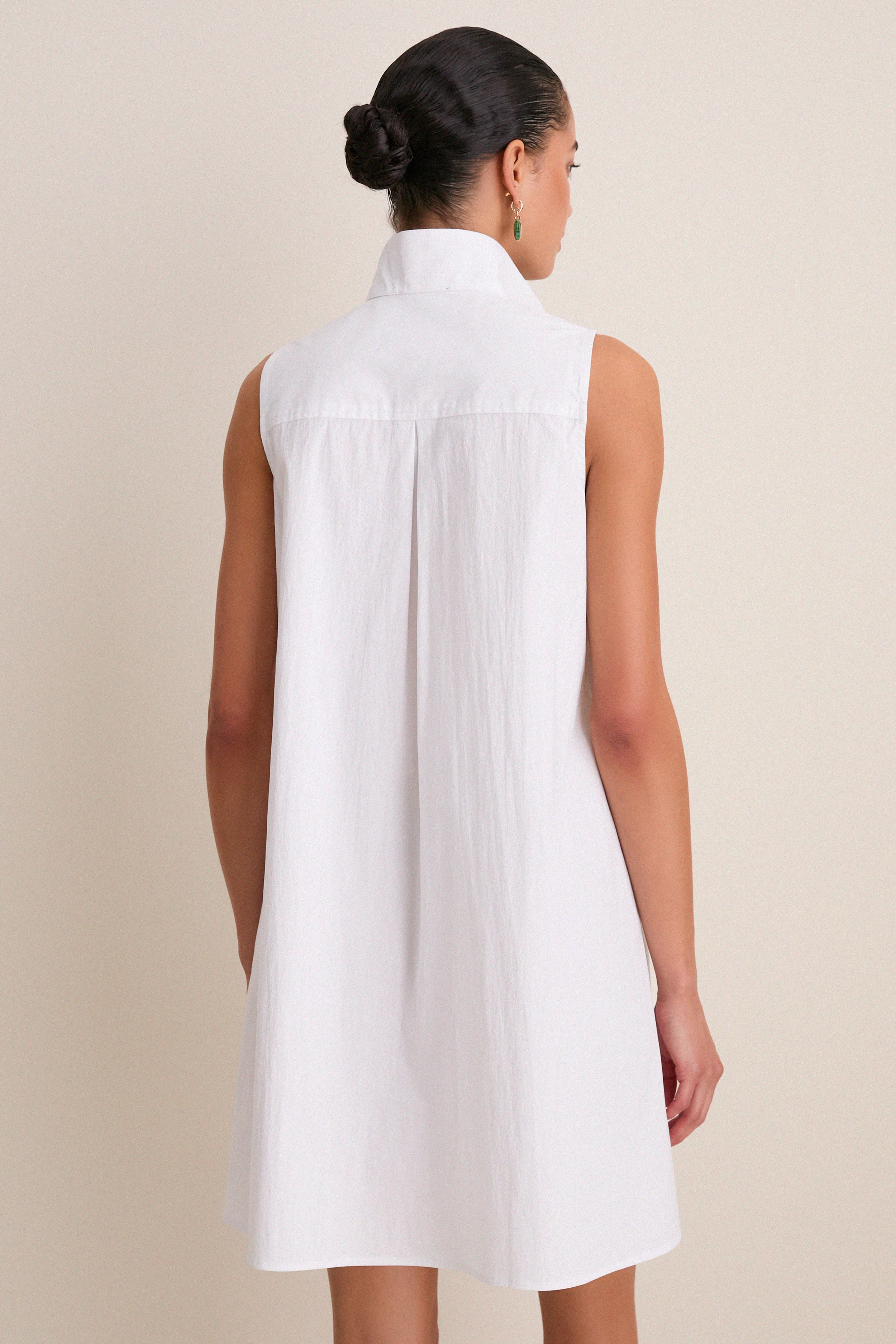 White Sleeveless Charlie Dress