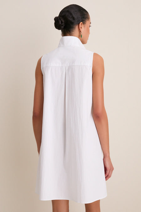 White Sleeveless Charlie Dress