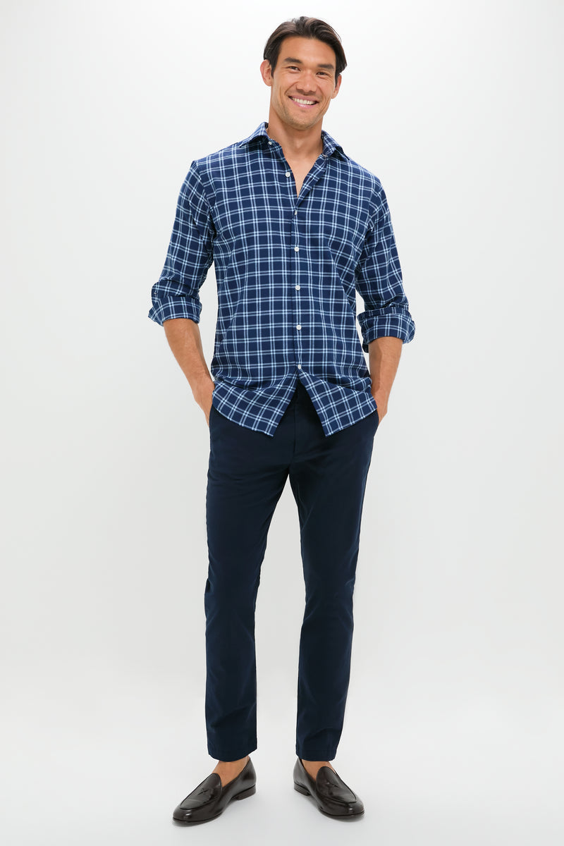 Navy Mystic Performance Flannel Sport Shirt