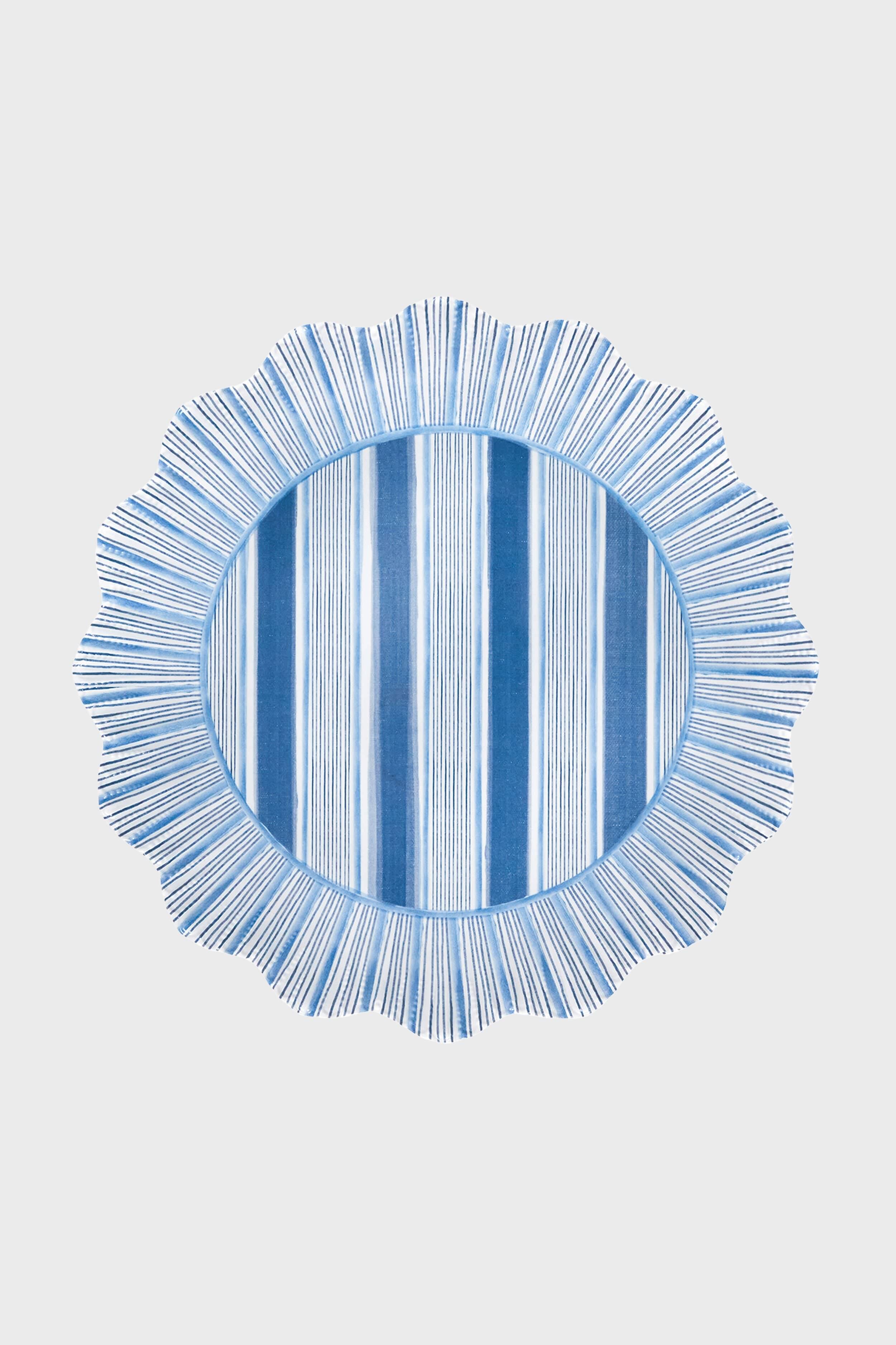 Ocean Cabana Stripe Melamine Dinner Plate Set of 4
