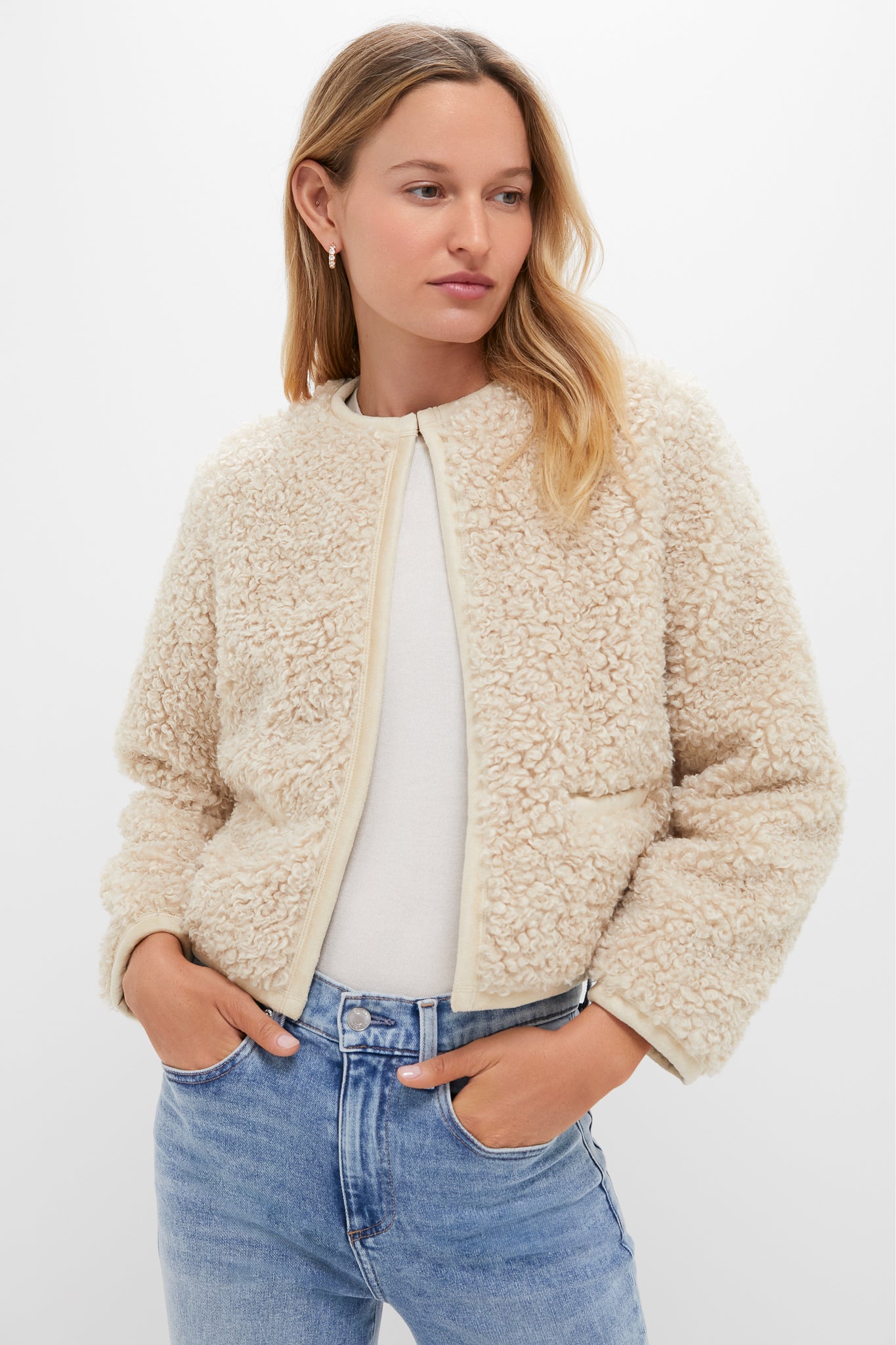 Cream Sherpa Cameron Jacket